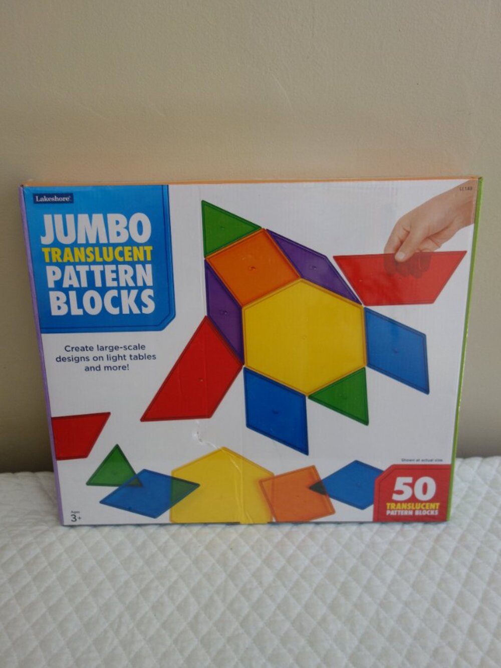 (a)	NIB New LAKESHORE Jumbo Translucent Pattern Blocks